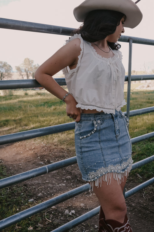 The Garden Society Embroidered Top