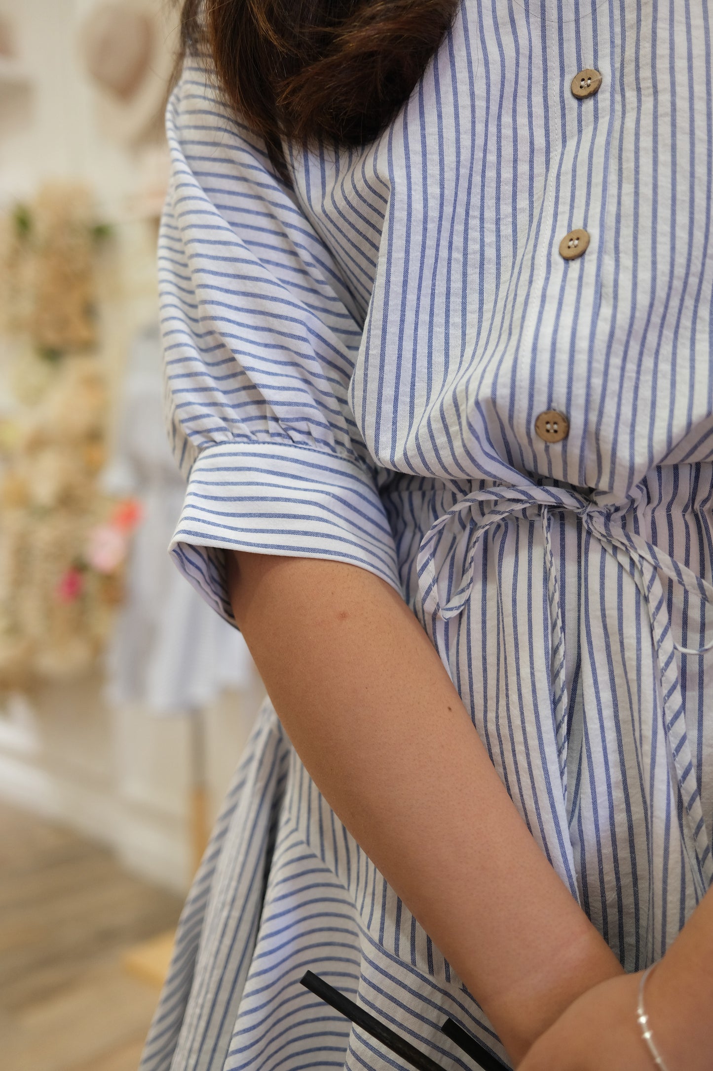 Blue Stripe Mini Dress