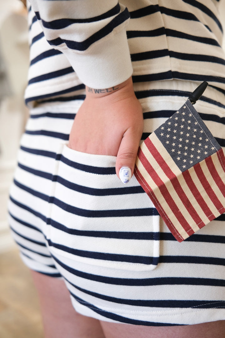 Navy Stripe Top