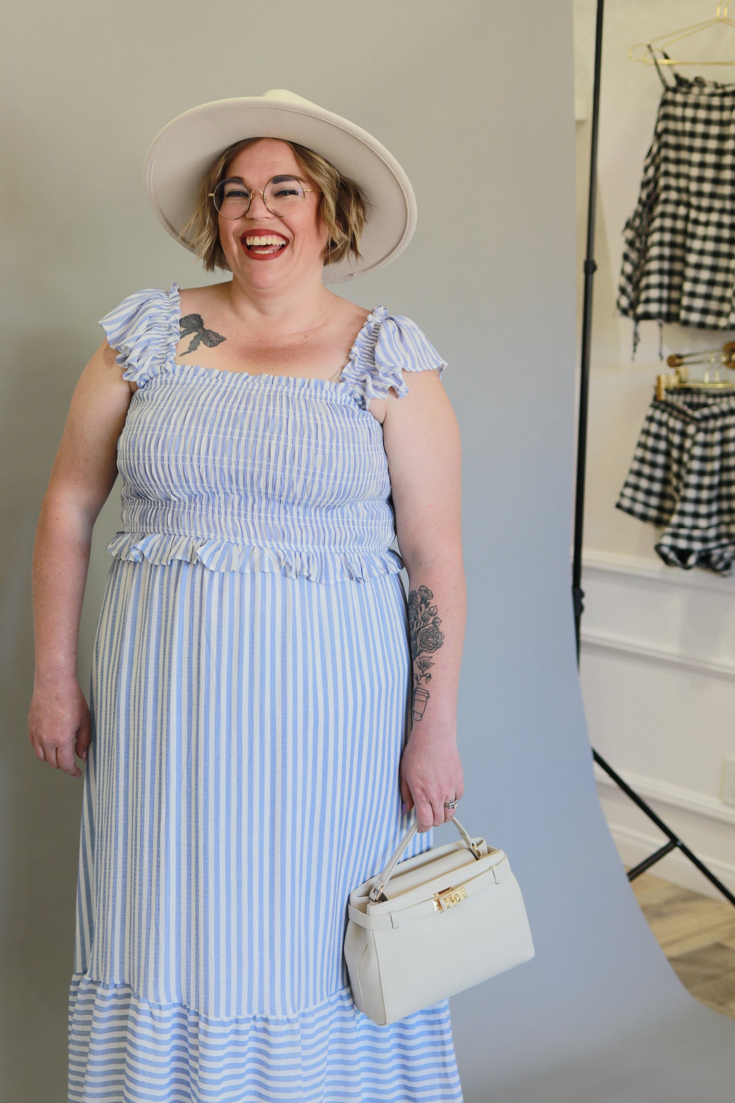 The Plus Sunday Stripe Midi Dress