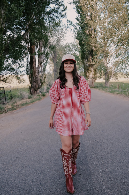 The All-American Gingham Romper