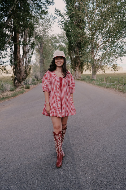The All-American Gingham Romper
