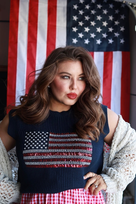 The Americana Darling Knit Vest
