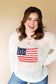 Hand Stitched American Flag Knit Sweater