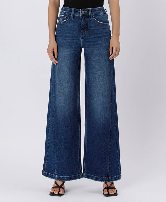 TUMMY CONTROL HIGH RISE WIDE LEG JEANS