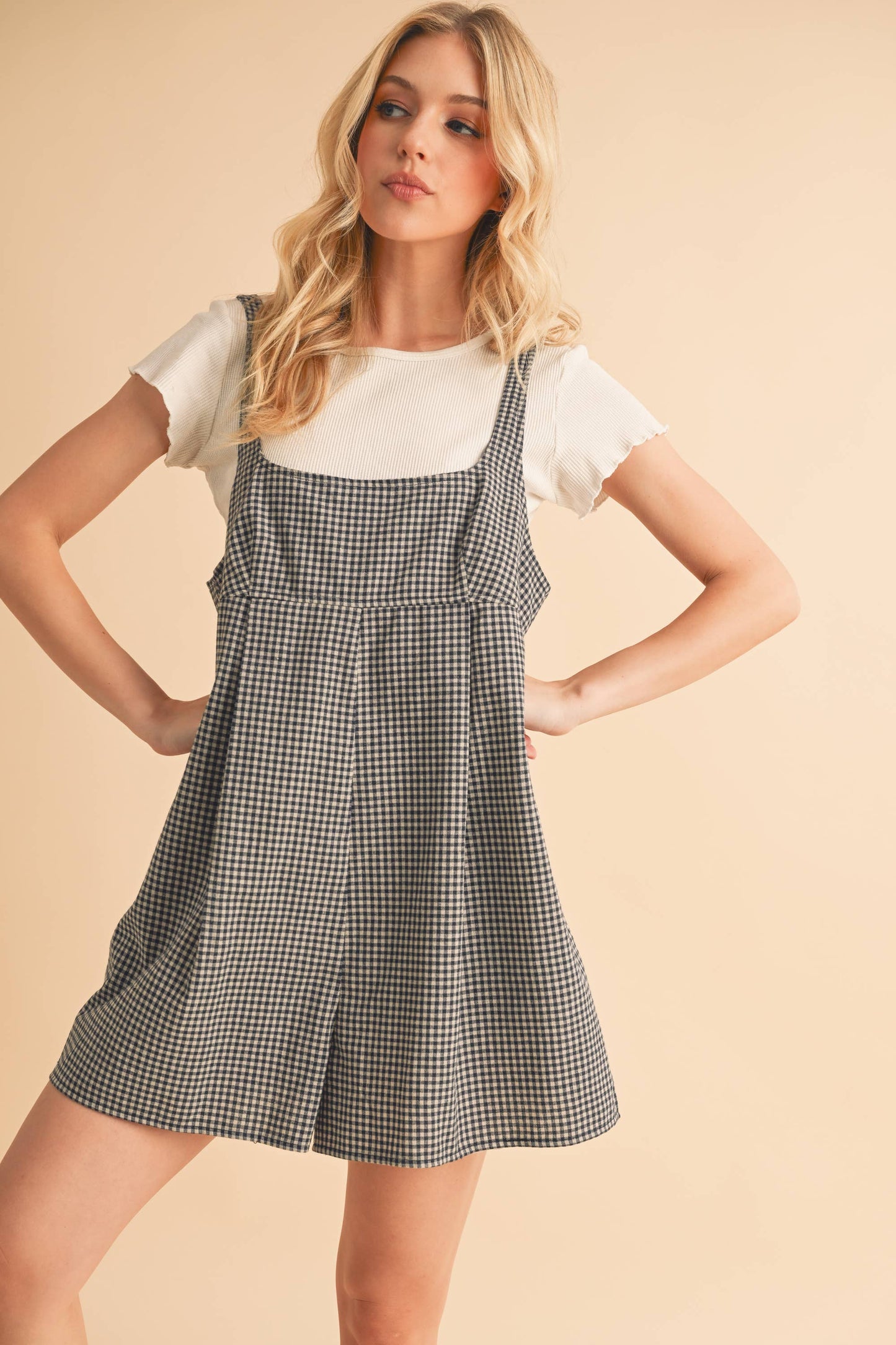 The Sutton Gingham Romper