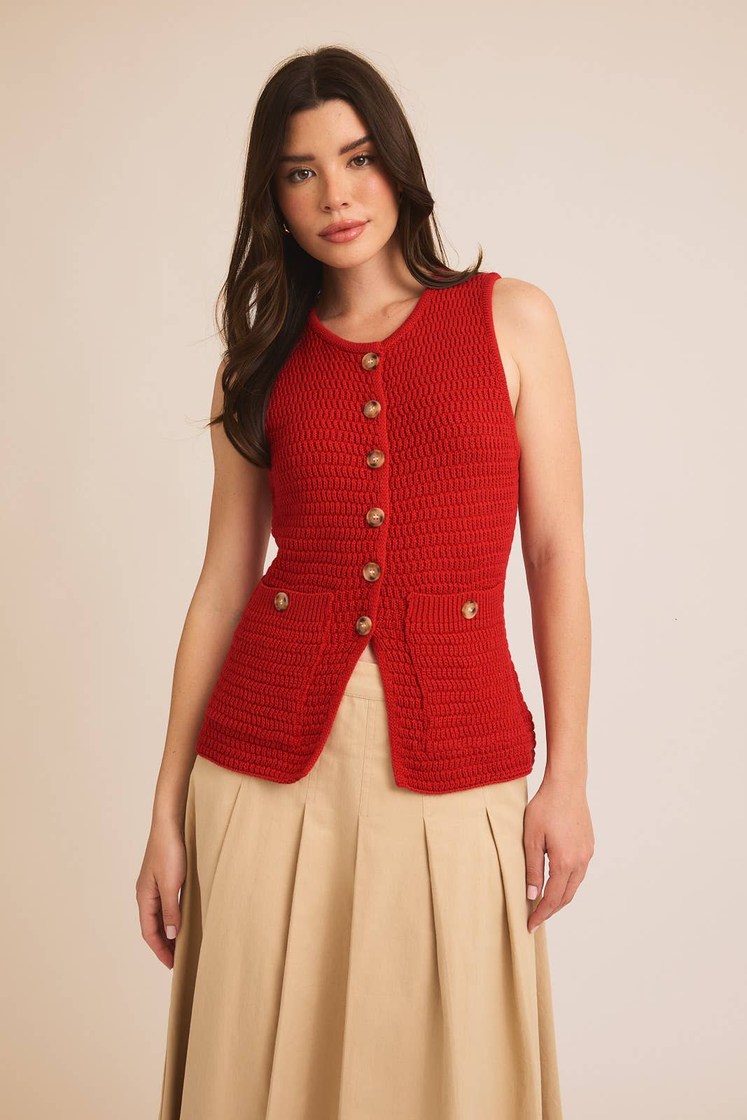 Cozy Romance Knit Sweater Vest