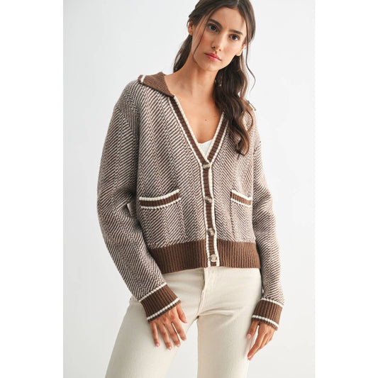 The Next Chapter Herringbone Cardigan