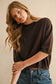 SHORT SLEEVE SWEATER TOP
