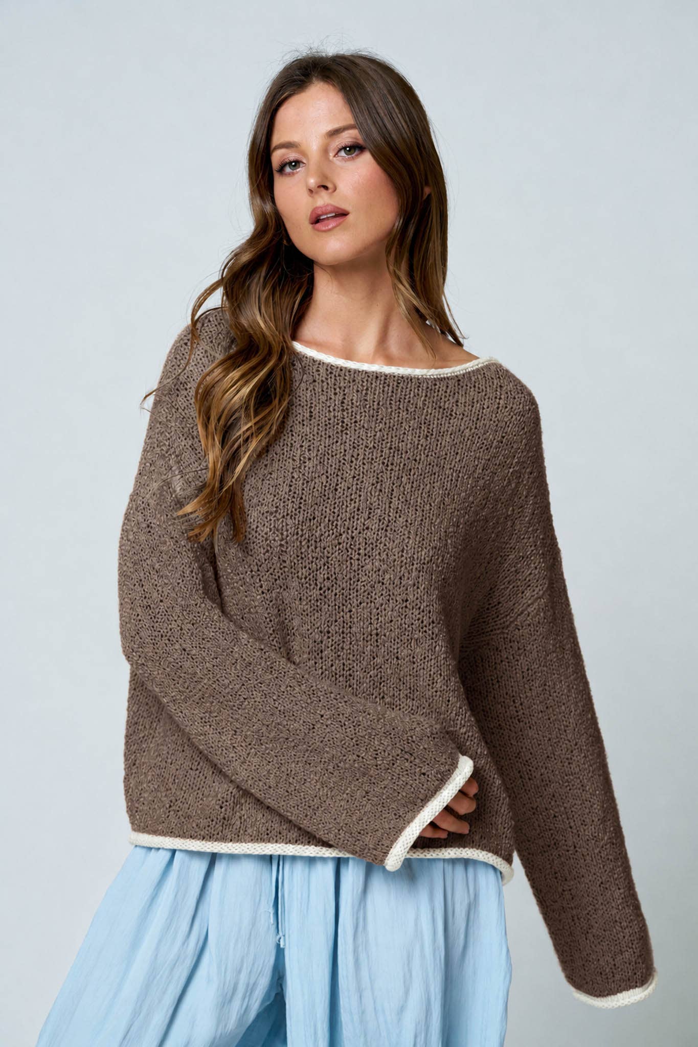 The Maeve Contrast Knit Sweater