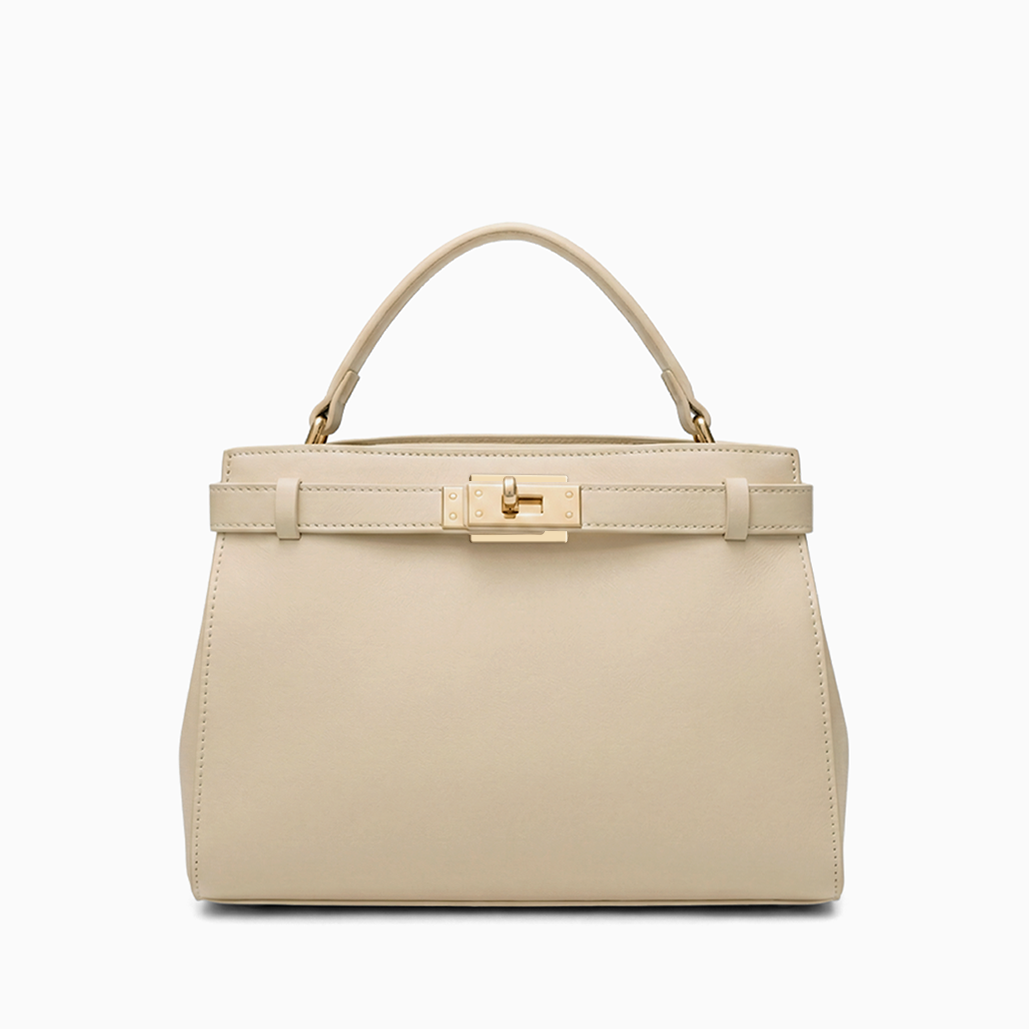 Clara Handbag: Beige