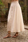 Blu Pepper - SMOCKED WAIST RUFFLE DETAIL BUTTON DOWN MIDI SKIRT: NATURAL