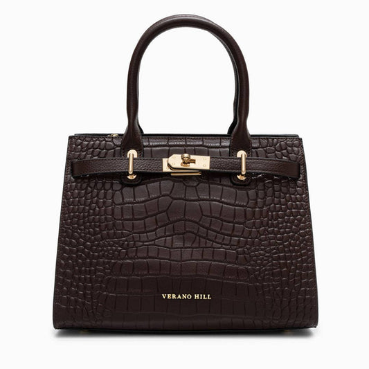 Marseille Handbag: Dark Brown