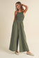 Olive Green Halter Jumpsuit