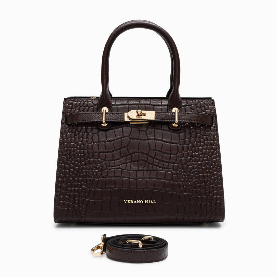 Marseille Handbag: Dark Brown