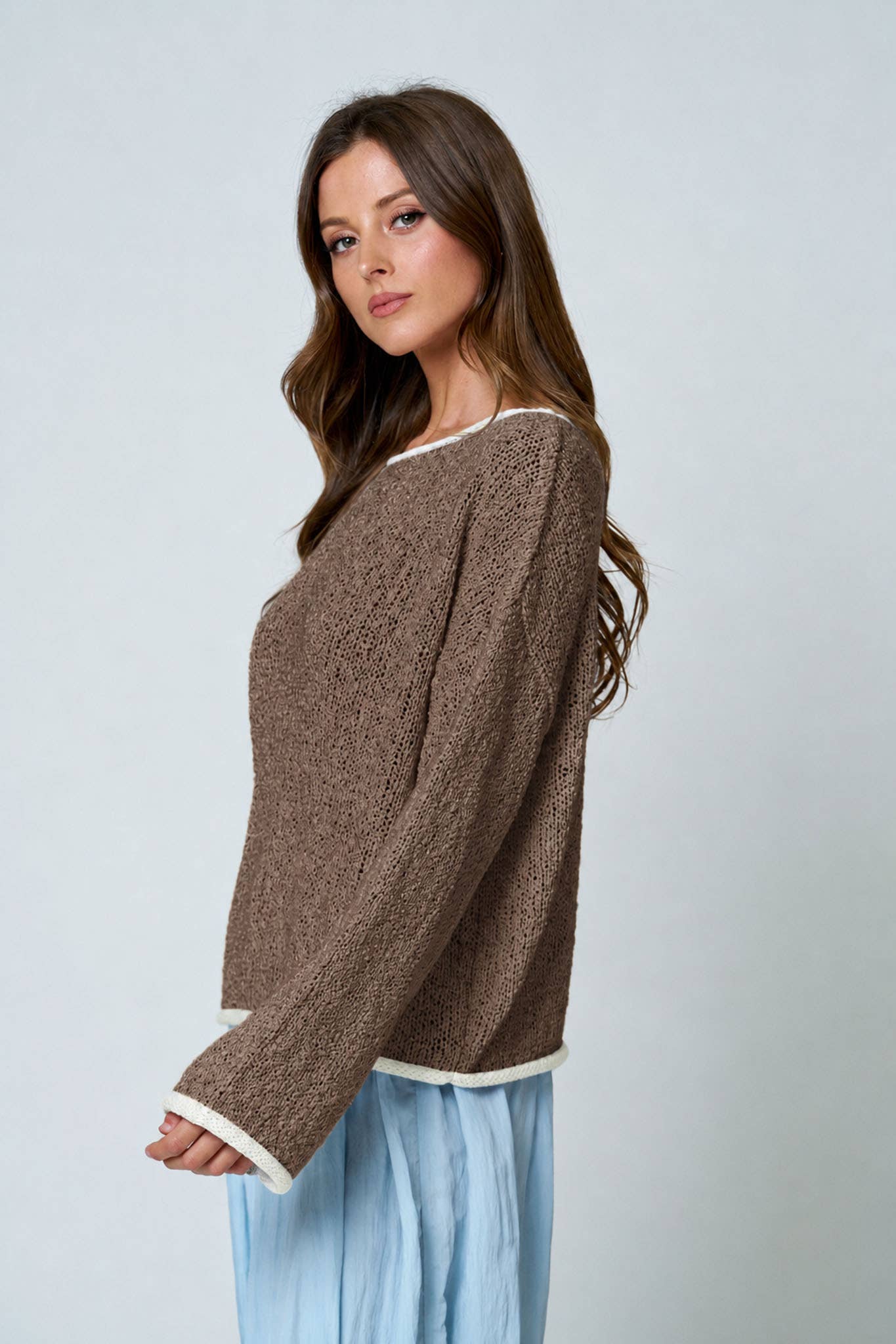 The Maeve Contrast Knit Sweater