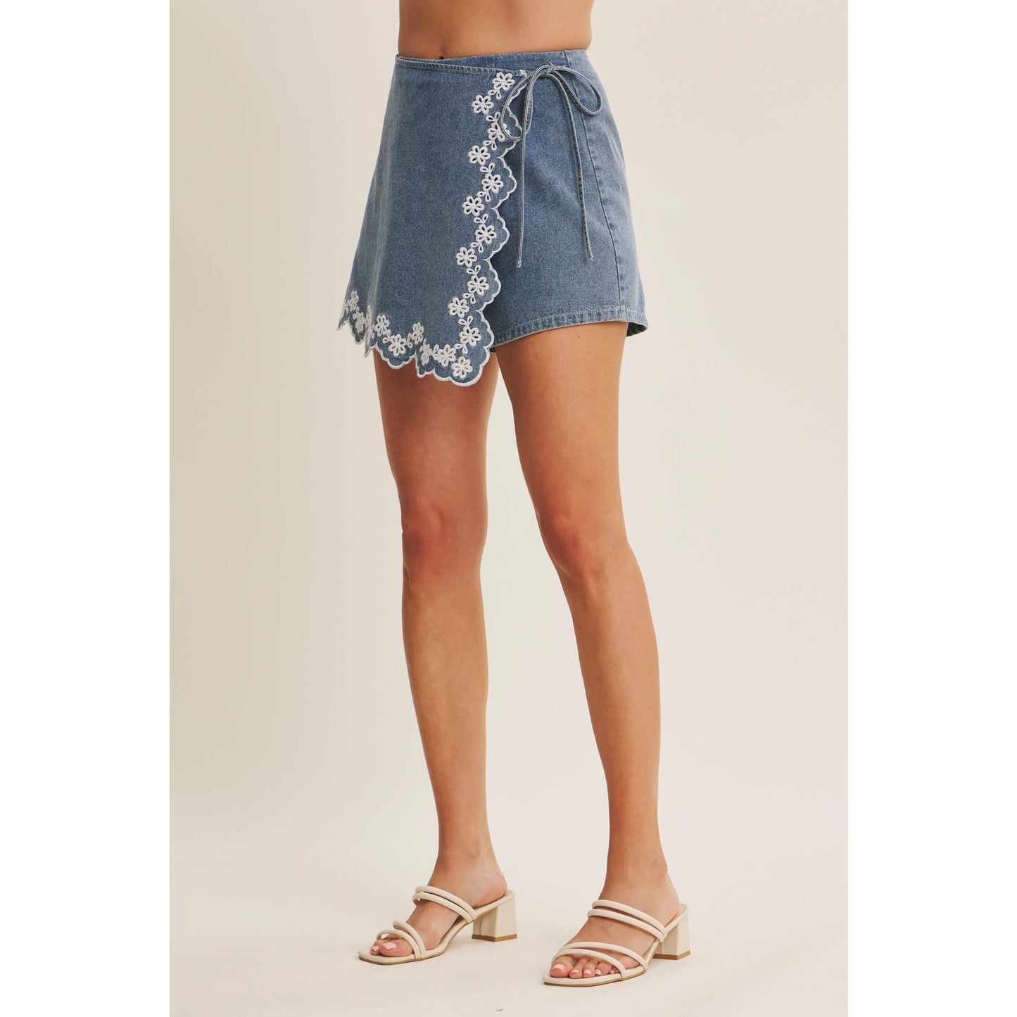 The Wildflower Denim Skort