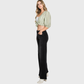 HIGH RISE BLACK WASHED WIDE LEG FLARE JEANS