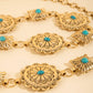 Western Round Concho Disc Chain Belt