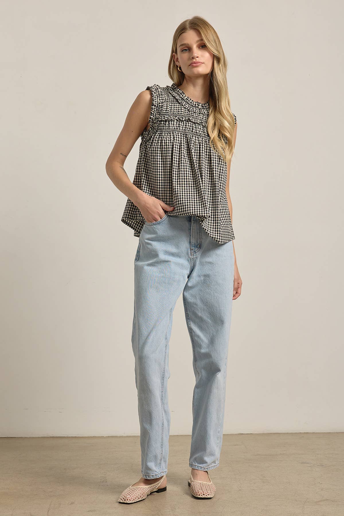 The Elsie Gingham Blouse