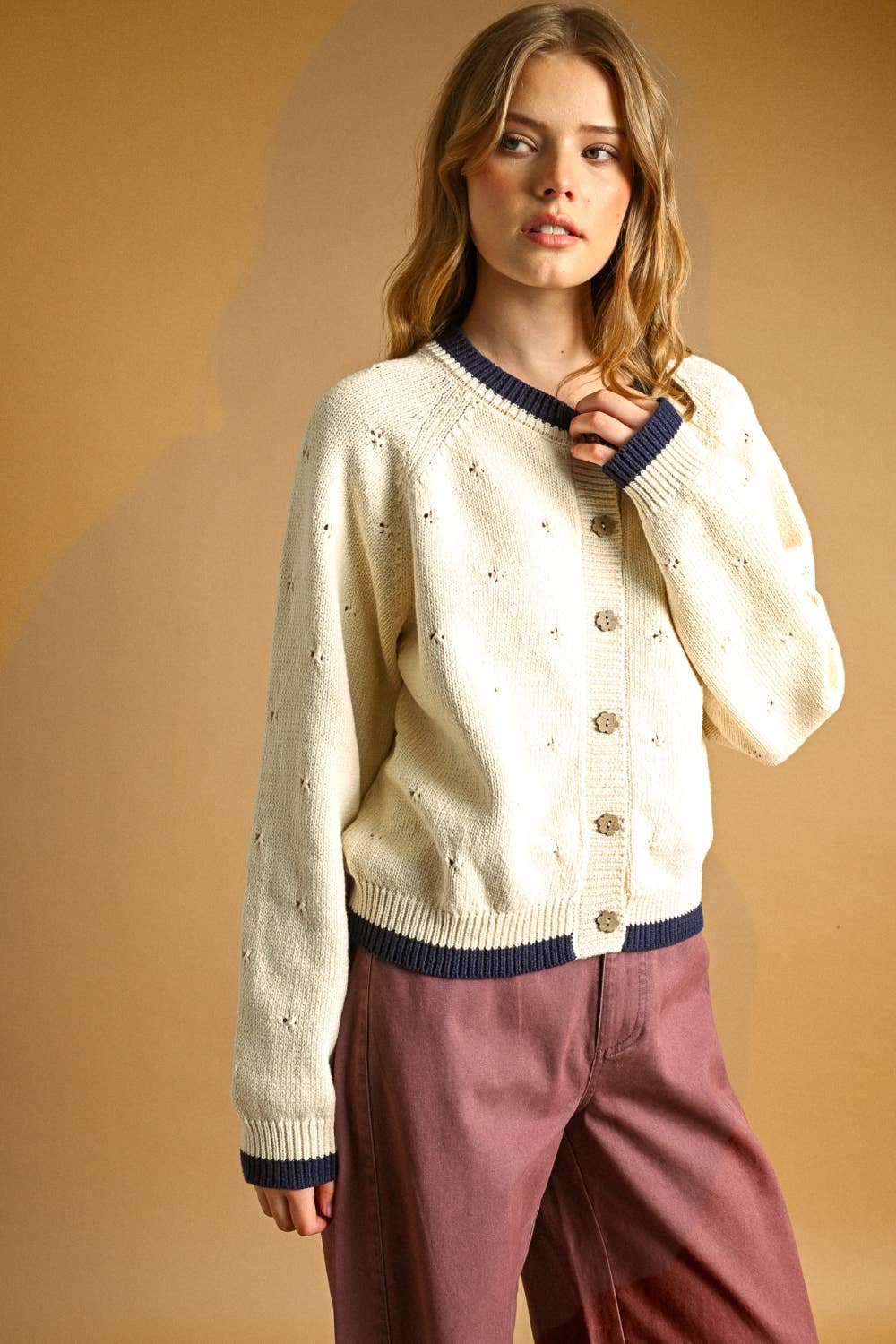 The Margot Pointelle Cardigan