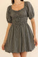 GINGHAM PUFF SLEEVE MINI DRESS