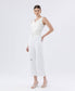 WHITE HIGH RISE UNEVEN RAW HEM CROP WIDE JEANS