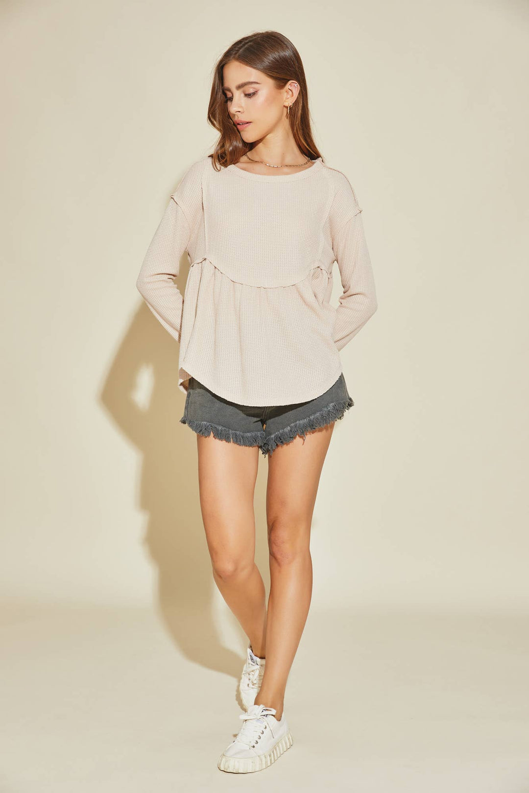 Waffle Knit Blouse