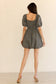 GINGHAM PUFF SLEEVE MINI DRESS
