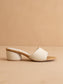 The Paloma Beige | Low Heeled Sandal