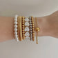 Heart Shaped Pearl Shell Bracelet 18k gold plated