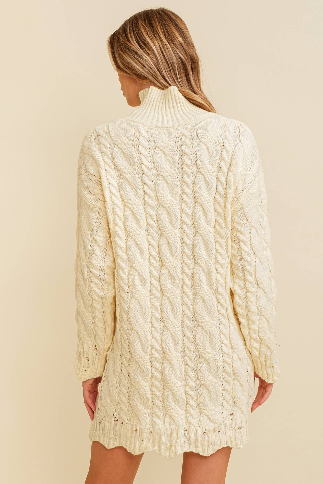 LONG SLEEVE KNIT OVERSIZED SWEATER DRESS