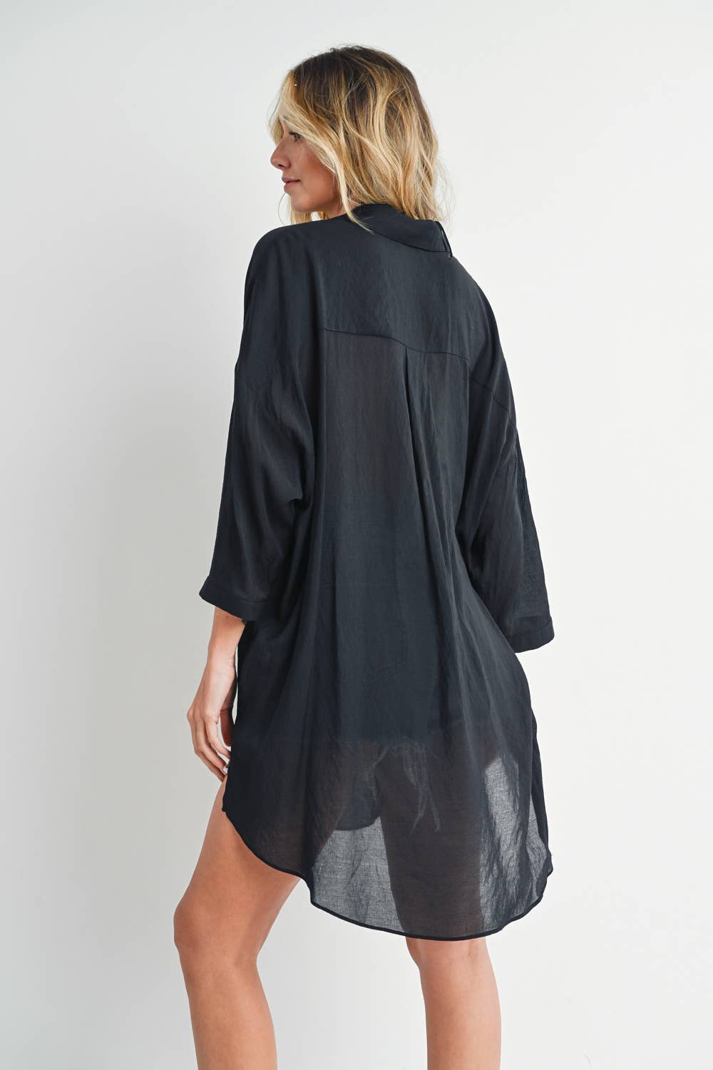 TIE-FRONT TUNIC SHIRT