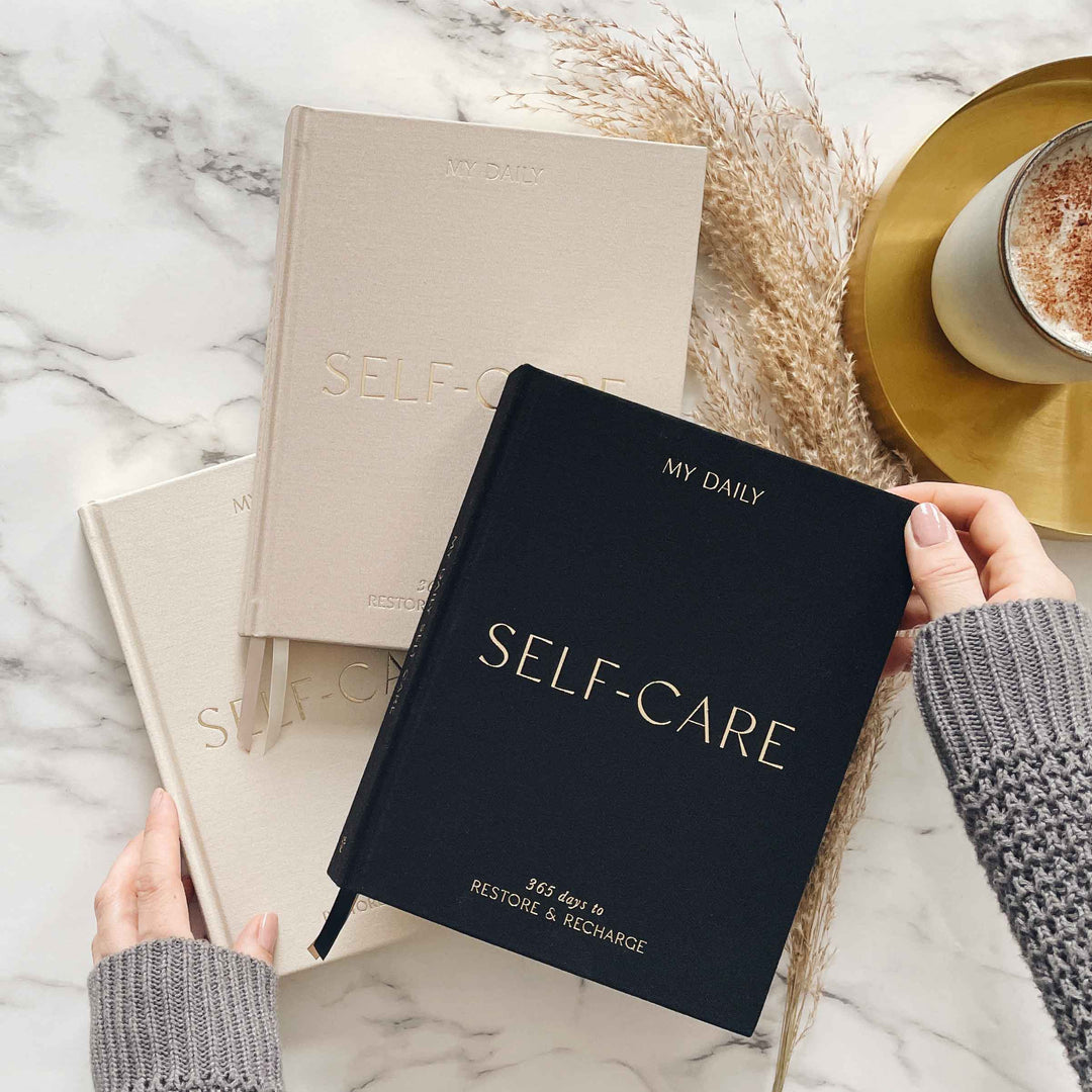 My Daily Self-Care (Black) gratitude and reflection journal