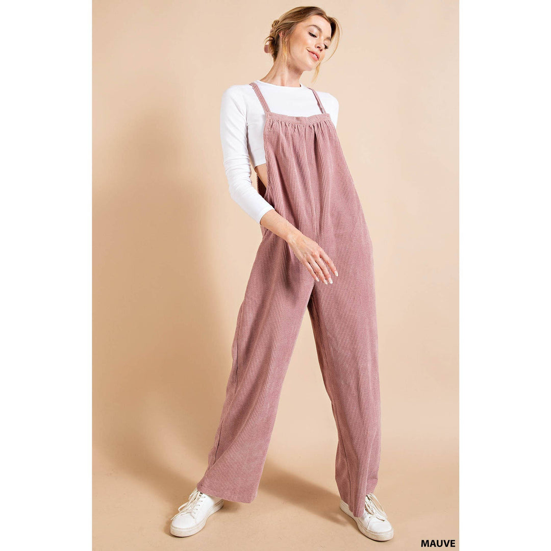 Buttery soft corduroy overalls