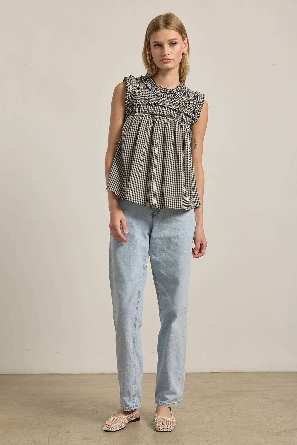 The Elsie Gingham Blouse