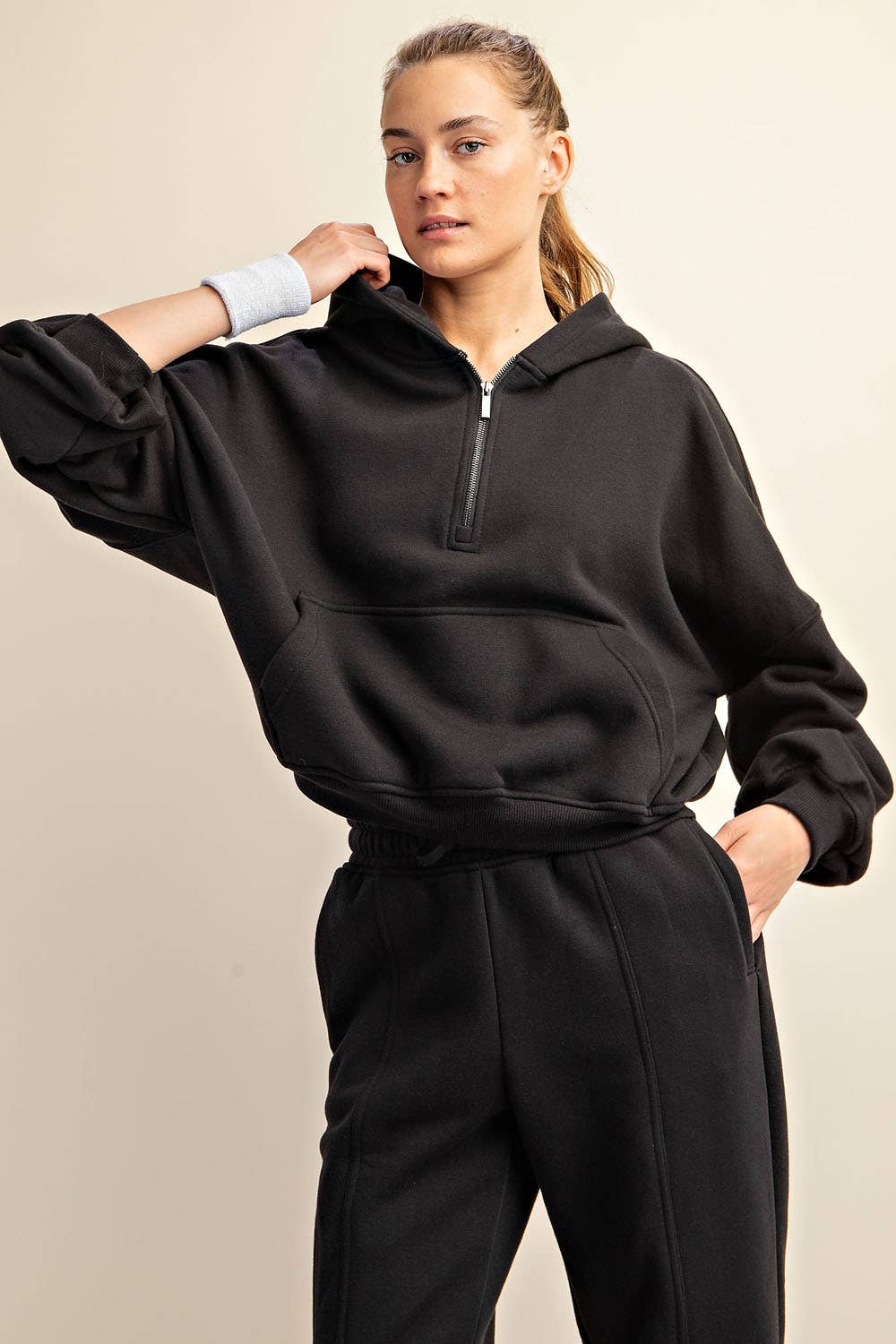 Quarter Zip Up Hoodie