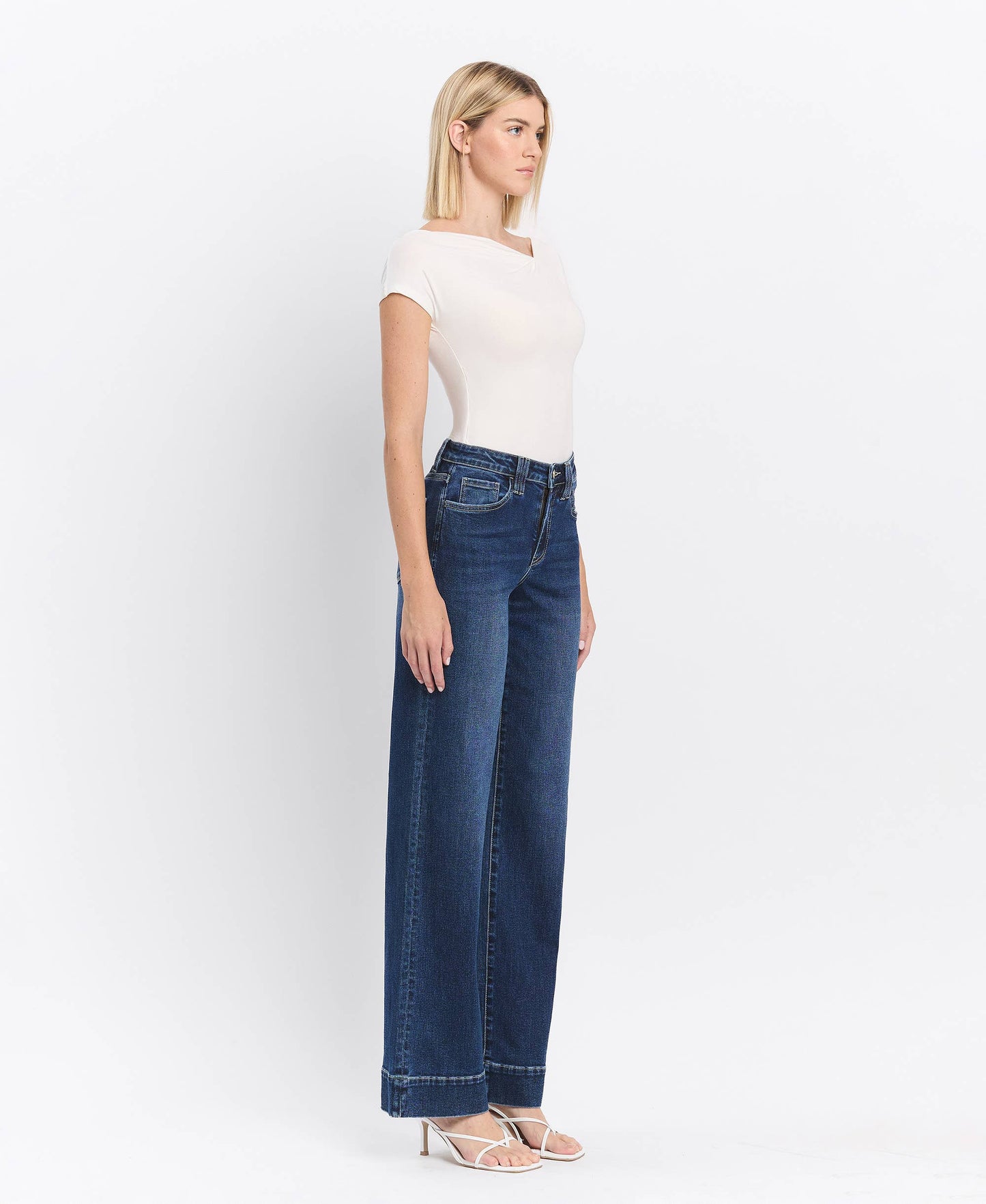 HIGH RISE TROUSER WIDE JEANS