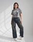 God of Miracles Cropped Tee — Grey Mist