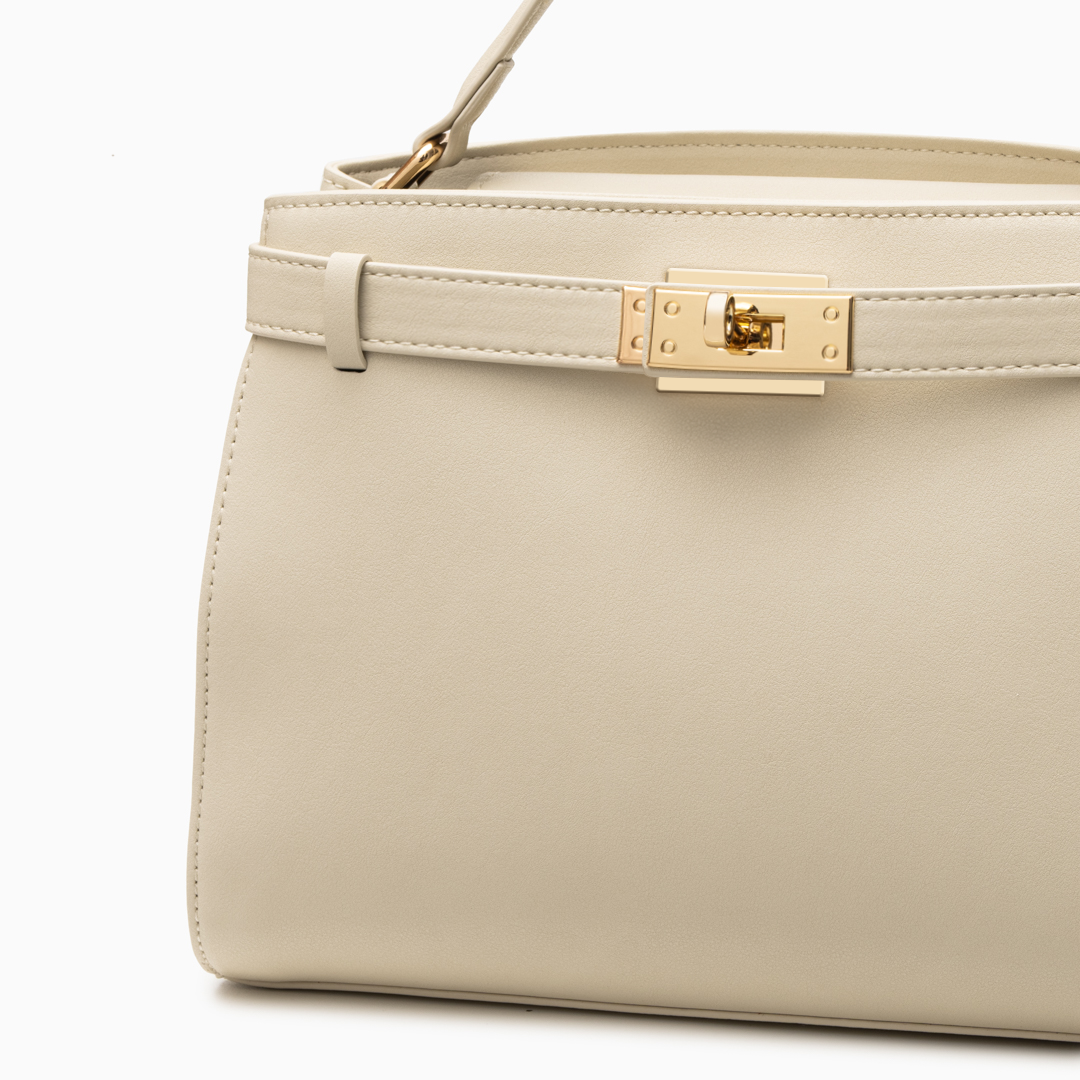 Clara Handbag: Beige