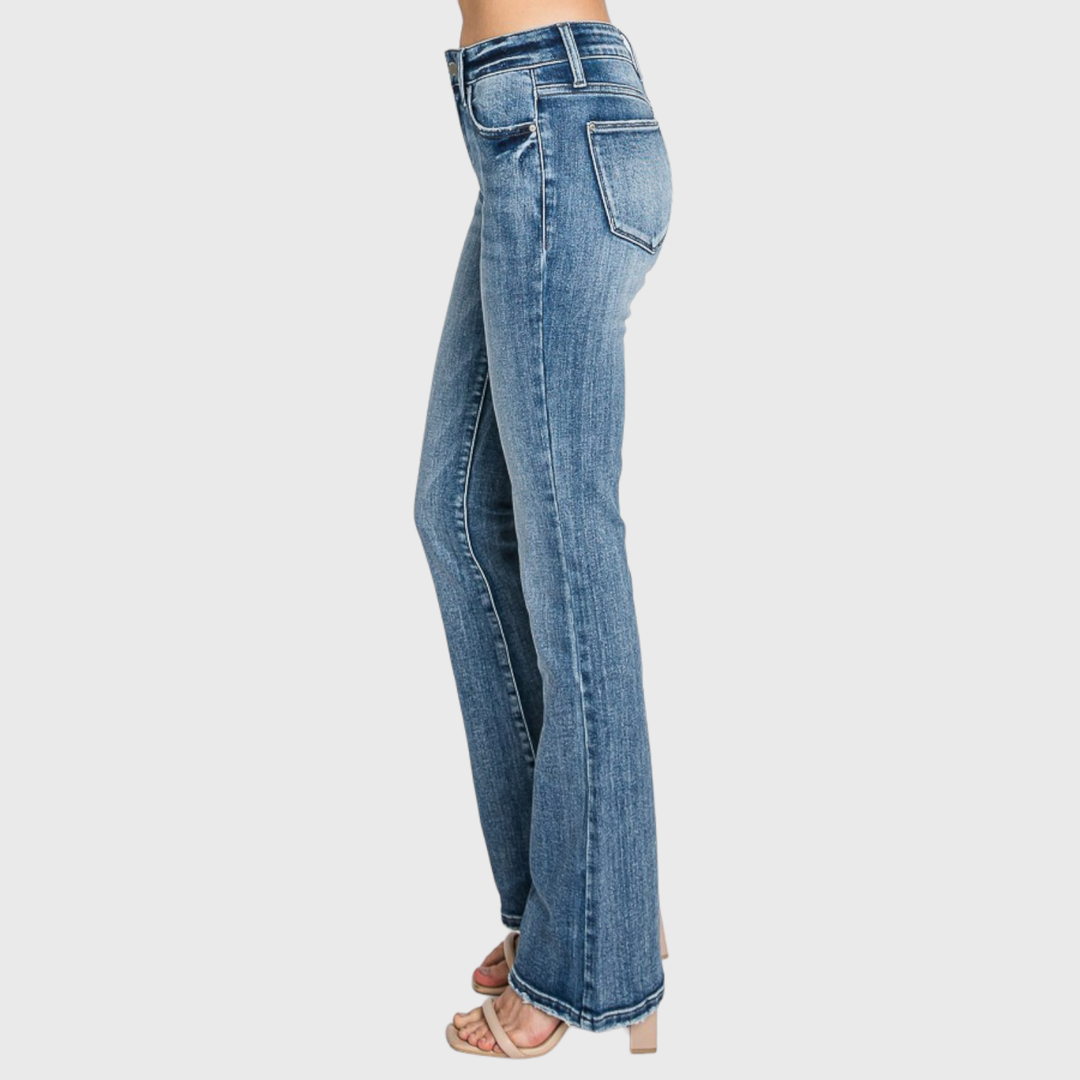MID RISE STRETCH CLASSIC BOOTCUT JEANS