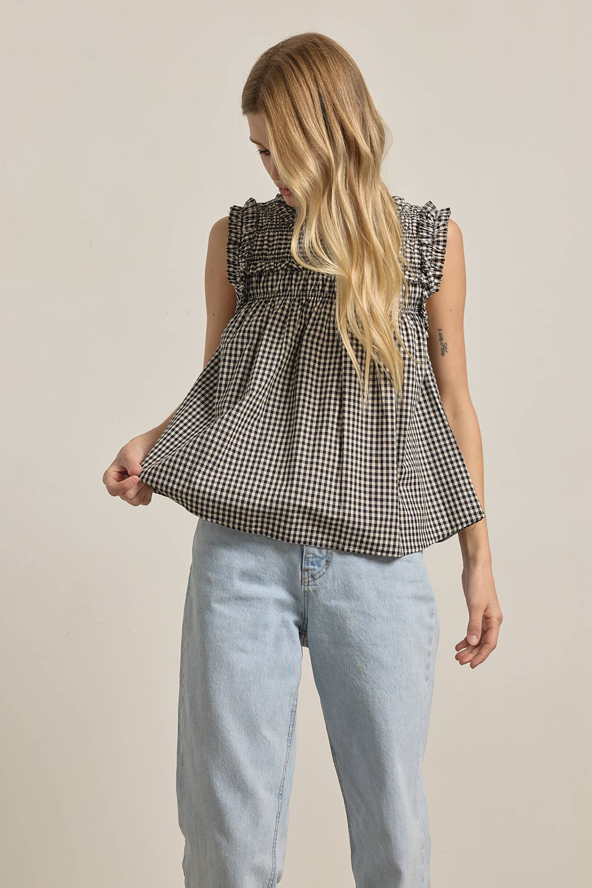 The Elsie Gingham Blouse