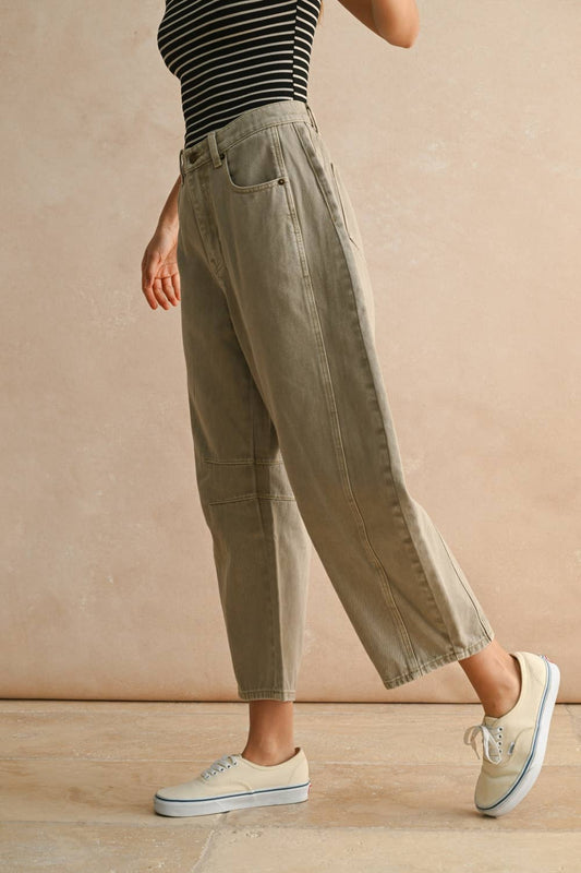 Evergreen Barrel Pants