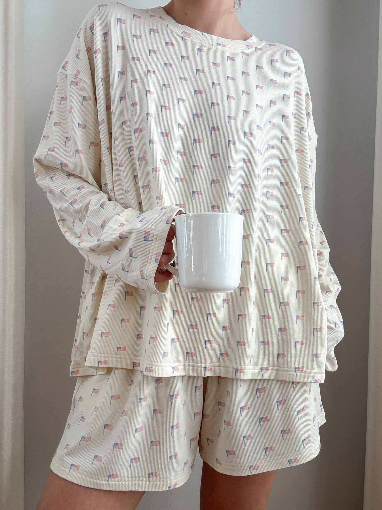 American Flag Pajama Pattern Top
