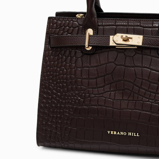 Marseille Handbag: Dark Brown