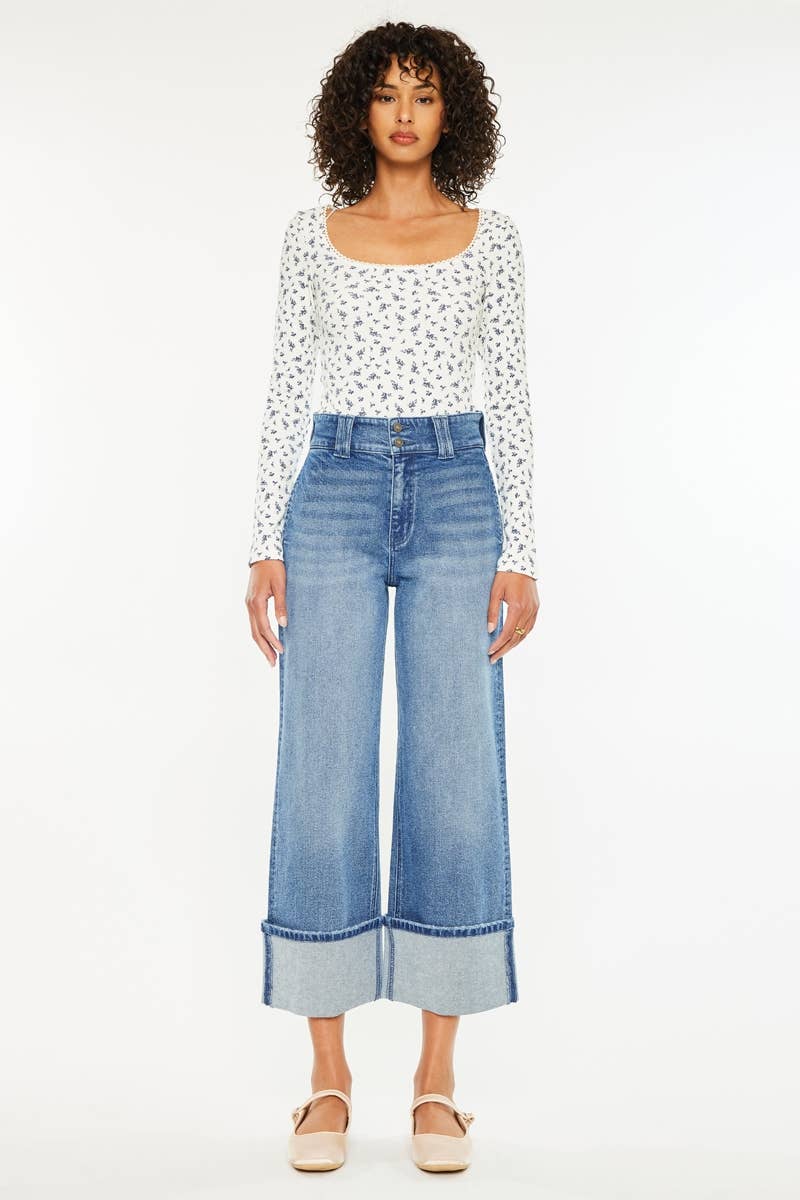 OPEN PACK 90’S CROPPED WIDE JEANS