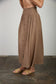 Blu Pepper - SMOCKED WAIST RUFFLE DETAIL BUTTON DOWN MIDI SKIRT: NATURAL