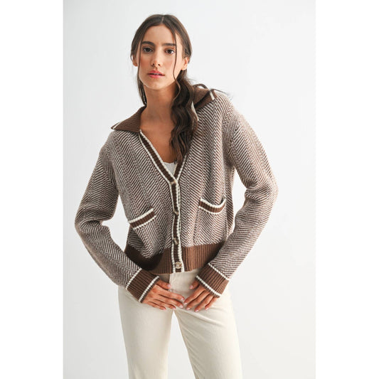 The Next Chapter Herringbone Cardigan