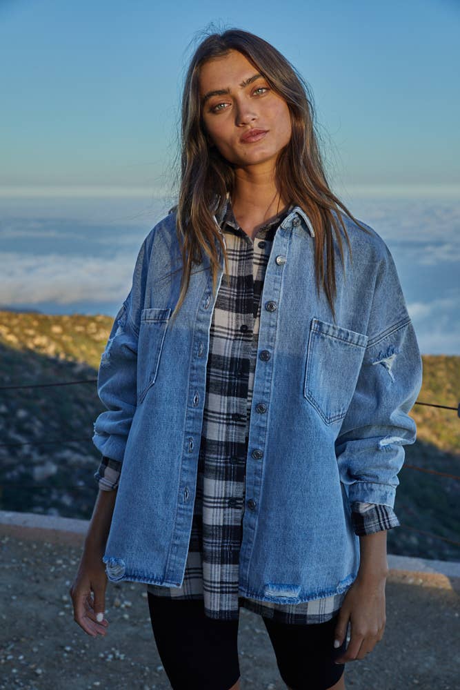 UNTAMED DENIM BUTTON DOWN