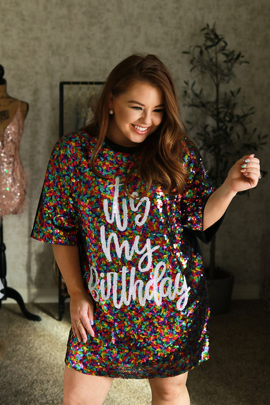 It's My Birthday T-shirt Dress